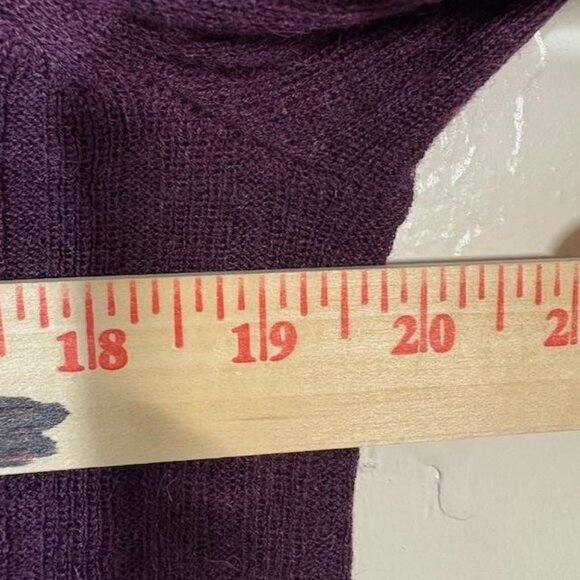 Eileen Fisher Sweater Womens Medium Purple Tencel Merino Wool Alpaca Knit - Picture 6 of 7